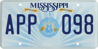 MS license plate APP098