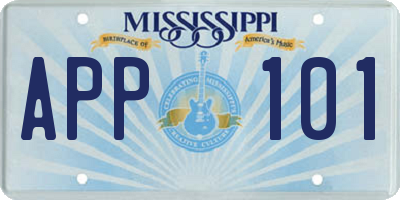 MS license plate APP101