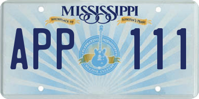 MS license plate APP111