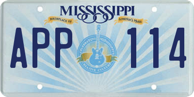 MS license plate APP114