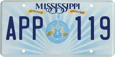 MS license plate APP119