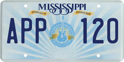 MS license plate APP120