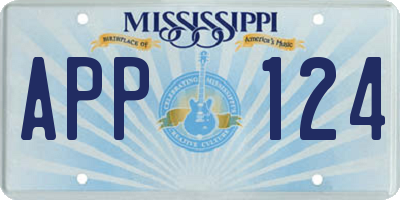 MS license plate APP124