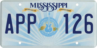 MS license plate APP126