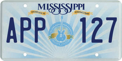 MS license plate APP127