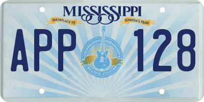MS license plate APP128