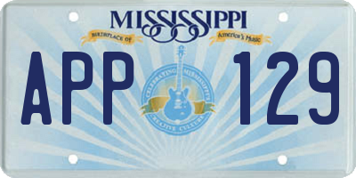 MS license plate APP129