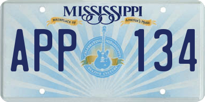 MS license plate APP134