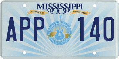 MS license plate APP140