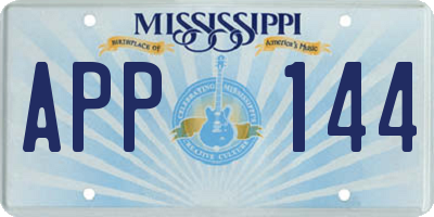 MS license plate APP144