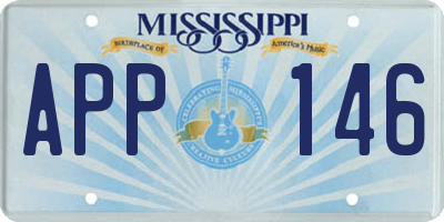MS license plate APP146