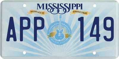 MS license plate APP149