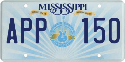 MS license plate APP150