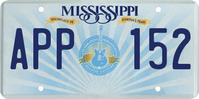 MS license plate APP152