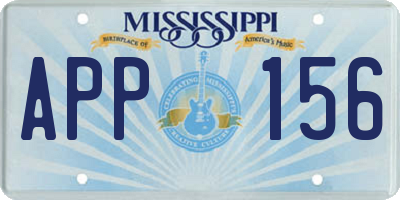 MS license plate APP156