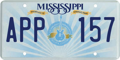 MS license plate APP157