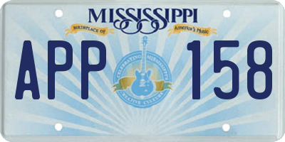 MS license plate APP158