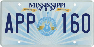 MS license plate APP160