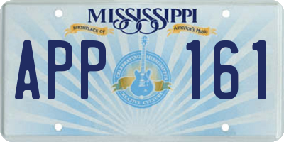 MS license plate APP161