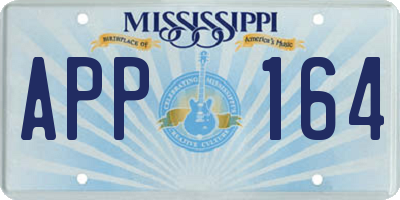 MS license plate APP164