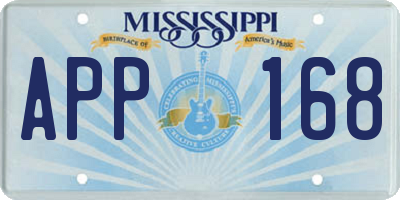 MS license plate APP168
