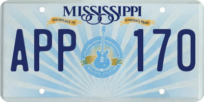 MS license plate APP170