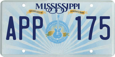 MS license plate APP175