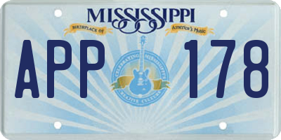 MS license plate APP178