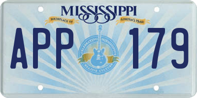 MS license plate APP179