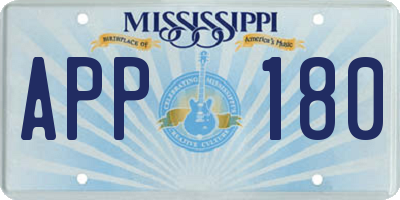 MS license plate APP180
