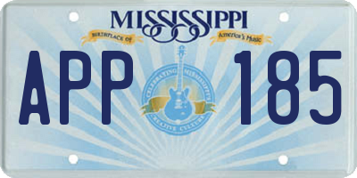 MS license plate APP185
