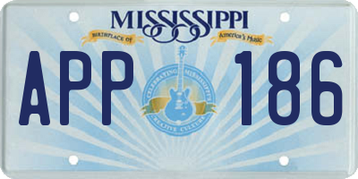 MS license plate APP186