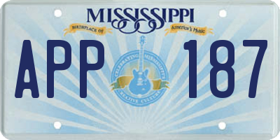 MS license plate APP187