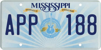 MS license plate APP188