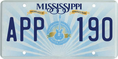 MS license plate APP190