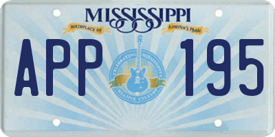 MS license plate APP195