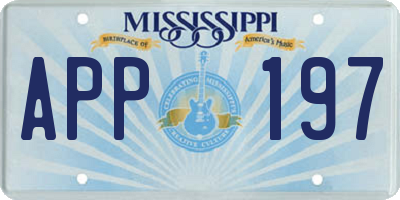 MS license plate APP197
