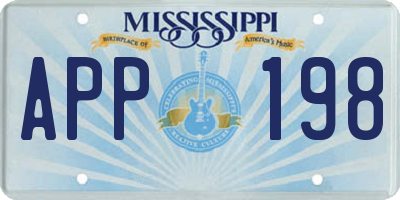MS license plate APP198