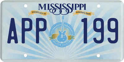 MS license plate APP199