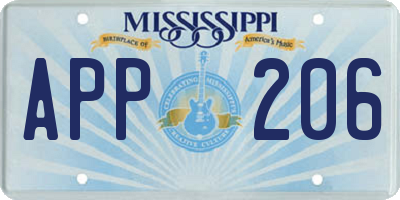 MS license plate APP206