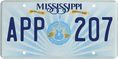 MS license plate APP207