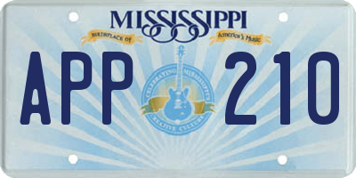 MS license plate APP210