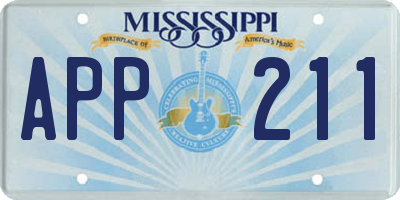 MS license plate APP211