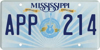 MS license plate APP214