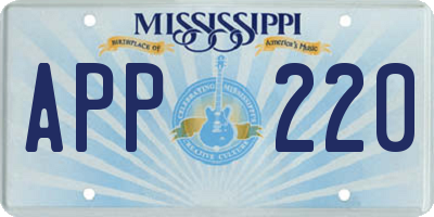 MS license plate APP220