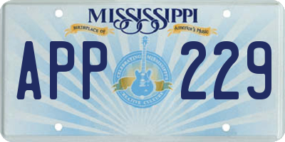 MS license plate APP229