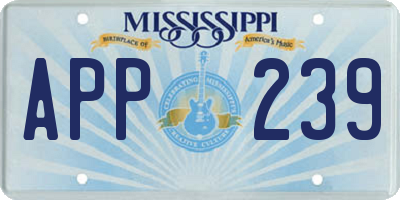 MS license plate APP239