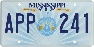 MS license plate APP241