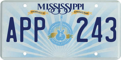 MS license plate APP243