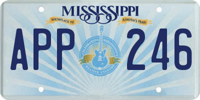 MS license plate APP246